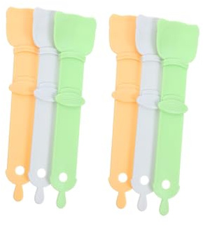 BUGUUYO 6pcs Lickable Cat Treats Spoon Multifunctional Cat Treat Squeeze Spoon Feeder for Wet Supplies Reusable Food