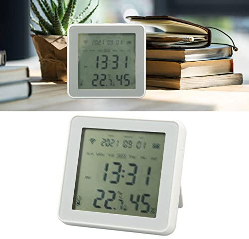 Tyenaza Smart Temperatur-Feuchtigkeitssensor, kabelloses Innenthermometer, Hygrometer, Fernüberwachung für Tuya App (Batterie nicht im Lieferumfang enthalten) (W-lan)