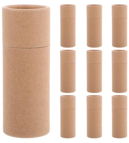 Toyvian 20 Stück Runde Kraftpapierröhren mit Deckel aus Dickem Karton Vielseitige Pappröhrchen für Geschenkverpackungen und Blumensträuße bei Besonderen Anlässen