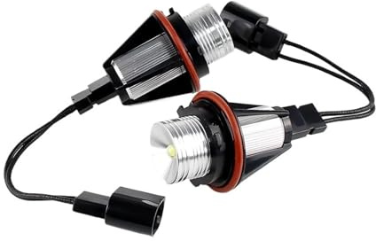 Faro ojos de ángel Para BMW Serie 1 E87 Pre-lci 2004-2007 2 Uds Led Ojose Ángel Anillo Halo Kit Bombillas LED 10W Faros Delanteros 6312694048 Faros Angel Eyes para coche(2pcs Led White)