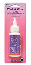 Hemline Wash & Wear Fabric Glue – 60ml (2.03 fl. oz) Permanent, Clear, Flexible Adhesive for Textiles Appliques, Lace, Ribbons Machine Washable & Dryable