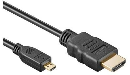 HDSupply HC055-010E HDMI - Cavo Micro HDMI HDMI-A maschio (da 19 pin) a HDMI-D maschio (19 pin) 2 volte schermato contatti dorati, 15,0m, nero