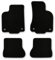 Bär-AfC Auto Fußmatten Basic passend für VW Polo 6N2 1999-2001, Autoteppiche Nadelvlies Schwarz, Rand Kettelung Schwarz, Set 4-teilig, VW04296