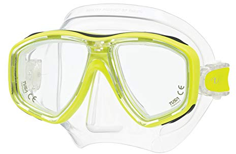 Tusa M-212 Ceos Clear Skirt Scuba Diving Mask - Flash Yellow