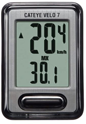 CATEYE Velo 7 Bike Computer – Entry-Level Wired Speedometer Perfect for Beginner Cyclists, Auto Start/Stop, Easy Setup for Road, MTB, Gravel Bikes, 3 Year Battery Life