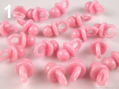 Schnuller/Babyschnuller in vers. Farben & Größen zur wahl - rosa,blau,hellgrau / 20mm oder 45mm (20x Schnuller rosa 20mm)