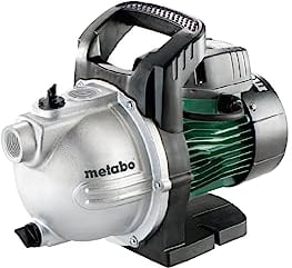metabo Gartenpumpe P 2000 G – 600962000 – Bewässerungspumpe mit 2000 l/h Fördermenge – Ideal für 1-2 Regner – 450 W, 3 bar, 30 m Förderhöhe