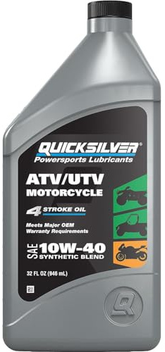 Quicksilver 10W-40 Synthetic Blend ATV, UTV, Motorcycle Oil, 1 Quart