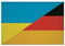 U24 Aufnäher Ukraine-Deutschland Fahne Flagge Aufbügler Patch 9 x 6 cm