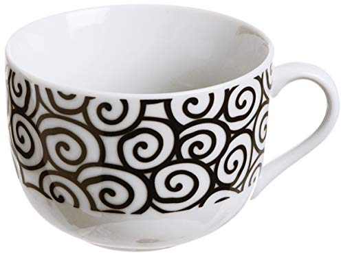 Excelsa Magic Black Jumbo - Taza de porcelana, multicolor, 14 x 14 x 8 cm, modelos surtidos, 1 unidad