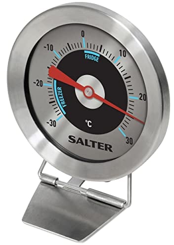 Salter Kühlschrankthermometer mit haken, Temperaturbereich von -30 bis 30 °C, Thermometer zum Aufhängen im Kühlschrank, Gefrierschrank, Tiefkühltruhe, Weinkühlschrank, Minibar, Analog