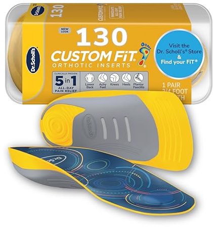 Dr. Scholl’s Custom Fit Orthotics 3/4 Length Arch Support Shoe Inserts - Plantar Fasciitis Relief Insoles for Men and Women, Immediate All-Day Total Lower Body Pain Relief, FSA HSA Eligible, CF130