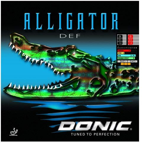 DONIC Belag Alligator DEF (Langnoppe) Farbe OX, schwarz, Größe OX, schwarz