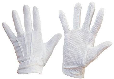 Heat Resistant Waiters Gloves (Pack of 10). Available in Medium or Large & White or Black (Large, White)