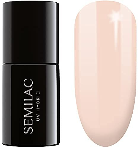 SEMILAC UV Gel Nail Polish - Soak Off, Long Lasting and Easy to Apply. Perfect for Home & Salon use UV/LED Gel Nails 7ml - 208 Mild Beige.