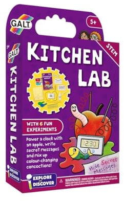 Galt Kitchen Lab - Kitchen Science Kit for Kids - Science Experiments Set with 6 Fun Experiments - Potion Making Kit for Children Encourages Early STEM Learning - For Girls and Boys Ages 5 Years Plus