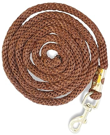 Führstrick für Pferd - Anbindestrick in verschiedenen stylischen Designs, Führleine, Anbindeseil Pony, Esel, Ziege (2X Braun)