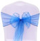 BIT.FLY 50 Pcs Schleifen für Stuhlhussen - Organza Hochzeit Stuhlschleife 18 x 275CM Stuhldekoration für Partys Hochzeiten Feiern, Königsblau