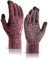 TRENDOUX Handschuhe Damen, Winterhandschuhe Herren Rutschfester Touchscreen Warm Gefüttert Reithandschuhe Outdoor Winddicht Strickhandschuhe Fäustlinge zum Sport, Handschuhe Damen Winter - Rose M
