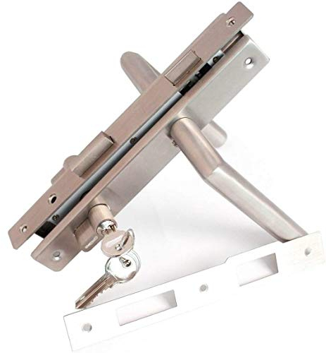 Edelstahl EXTRA SCHMAL Einsteckschloss KOMPLETT Dorn 20 mm Einsteck Tiefe 35 mm Entfernung 85 mm Tür Schloss