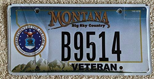 YelenaSign Montana Nummernschild Veteran Military Air Force 15,2 x 30,5 cm Nummernschild Schilder