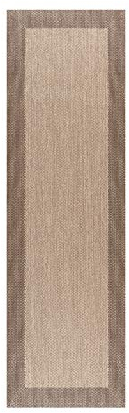 STORESDECO In & Outdoor Teppich 60x200cm - Wetterfeste Teppiche für Balkon & Terrasse - Waschbarer Küchenteppich & Läufer für Flur Wohnzimmer Esszimmer mit Rutschfester Unterseite