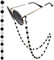 Julesmar Brillenkette mit Perlen BORA BORA - Schwarz Weiß // Elegante Brillenkordel, Brillenband für Sonnenbrille, Lesebrille // Glasses Chain with Pearls - Black & White - Sommer Accessoire 2023