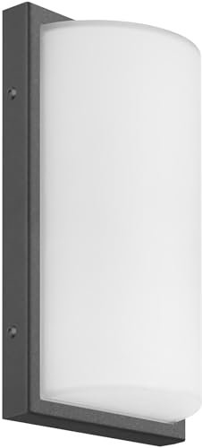 Unbekannt LCD Außenwandleuchte, mit Bewegungsmelder, LED 13 Watt, 3000K, Graphit/Edelstahl (039LEDSEN)