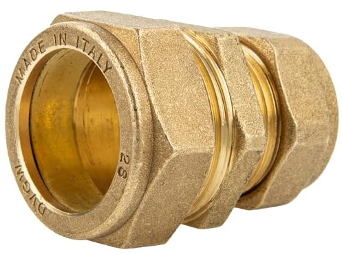 tecuro Messing-Klemmringverschraubung 8x10 mm für Trinkwasser DVGW W 534, kompatibel mit Kupferrohren und Präzisionsstahlrohren, metallisch dichtend
