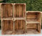 Caisses en Bois Massif pour Rangement et Déco – Lot de 2 à 12 – 40x30x25 cm – Effet Brûlé Unique – Empilables – Style Vintage, Rustique, Industriel (Effet brûlé, 6)