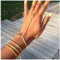 Yheakne Boho Geschichtetes Fingerarmband Gold Ring Handgelenk Armband Vintage Sklavenarmband Personlizierte Ringkette Armband Handkette Schmuck Für Frauen Und Mädchen Geschenke