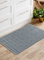 IVY Washable Door Mat Kitchen Mats Non Slip Cubed Trellis Design Kitchen & Hall Runners Doormats, Dark Grey, 80x150 cm