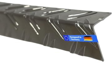 Riffelblech Alu Winkel Duett 1,5/2 mm stark, Aluwinkel 100 cm / 1000 mm lang, Schenkel 50x50 mm 5x5 cm, Aluminium L-Profil rutschfest Metallwinkel Kantenschutz Winkelblech