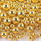 360 Stk 3-10mm Runde Kunststoffperlen ohne bohrung, Bunte Bastelperlen Perlen,Perlen zum Basteln für DIY Schmuck Zubehör, Streudeko Deko Perlen für Hochzeit Taufe Party Vasenfüller Tischdeko,Golden