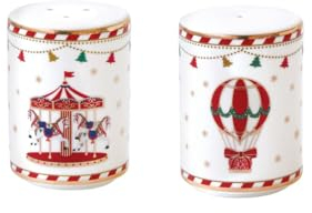 Easy Life COFFRET SALIERE & POIVRIERE HAUTEUR 7 CM EN PORCELAINE CHRISTMAS WONDERLAND