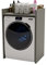 AKKE Meuble pour Machine À Laver Rangement Lave Linge 66 x 97 x 62 cm Armoire Sèche Linge Salle De Bain Surélévation Gris