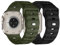 Suitisbest 2er Pack Sport Armband Kompatibel mit Apple Watch Ultra 2 / Ultra 49/44/45/42mm, Verstelbares Silikon Band mit Metall Druckknopf für iWatch Series 9 SE 8 7 6 5 4 Herren