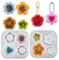 Voyyphixa 8PCS Silicone Quicksand Moulds Flower Shape Resin Shaker Moulds Hollow Jewelry Moulds for Resin Casting Epoxy Resin Moulds Keychain Pendant Ornaments Making for DIY Crafting (Flower)