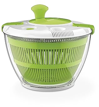Cuisinart Grande centrifuga per Insalata con Spin Stop, 5qt, CTG-00-SAS1 Spinner, Plastica, Verde e Bianco