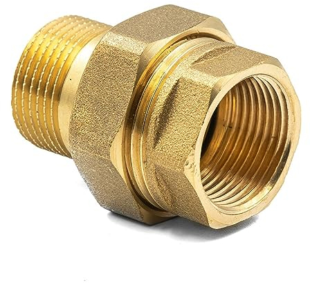 Racor recto 1/2 – Latón CuZn40Pb2 – Manguito roscado Hembra-Hembra – Conexión directa – 10 bar