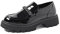 QUEEN HELENA Mocassini Casual Eleganti Francesine Senza Lacci Donna X29-48 (X29-51 Nero Vernice, 37)