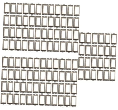 MAGICLULU 120 Stk Geschäftskartenhalter Rahmenhalter Etikettenrahmen Für Aktenschränke Etikettenhalter Namensrahmen Aus Metall Vintage-regal Metallrahmen Eisen Schrank Holzkasten Büro