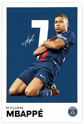 Kylian Mbappe Fußball-Poster, 50 Stück, Leinwand, Schlafzimmer, Dekoration, Sport, Landschaft, Büro, Raumdekoration, Geschenk, ungerahmt, 30 x 45 cm