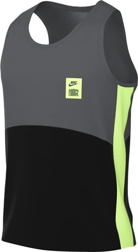 NIKE Herren M NK DF STRTFV JSY T-Shirt, Iron Grey/Black/Barely Volt/Iron Gr, Large