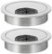 Dawenur 2 Pcs Desk Grommet 60mm Desk Cable Hole Silver Plastic Worktop Cable Tidy Hole for Office Computer Desk Wires