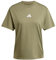 adidas Femme Essentials 3-Stripes Cotton T-Shirt, Olive Strata/White, XL