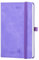 POPRUN Taschenkalender 2025 Klein Softcover mit PU-Leder, ca. A6 (16 x 10,5 cm) - Kalender 2025 Buchkalender Notizbuch (Jan.2025-Dez.2025) mit 100 GSM Papier - Flieder