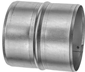 Vent Systems Connettore per tubo in acciaio zincato, 120 mm, prolunga per condotto di ventilazione, raccordo per tubo in metallo, connettore zincato