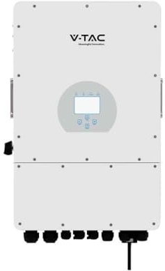 Photovoltaik-Wechselrichter, dreiphasiger Wechselrichter, Hybrid On-Grid/Off-Grid, CEI 0-21, LCD-Farb-Touchscreen, integrierter Smart Meter, WiFi und TA inklusive, 10 Jahre Garantie, IP65 (12KW)