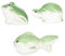 Sosoport 3 Stück Aquarium Keramik Schwimmender Fisch Künstlicher Fischtank Frosch Schildkröte Fisch Porzellan Meerestierfiguren Realistische Unterwasserstatue Gartenteich Ornamente
